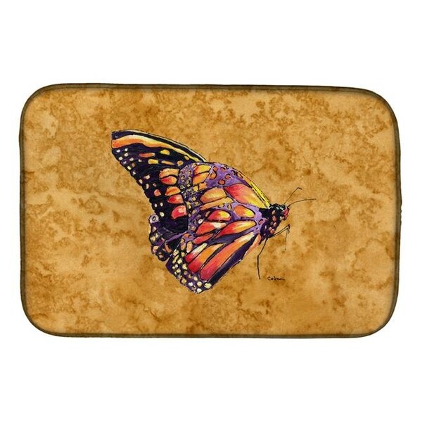 Carolines Treasures Carolines Treasures 8858DDM Butterfly on Gold Dish Drying Mat 8858DDM - main